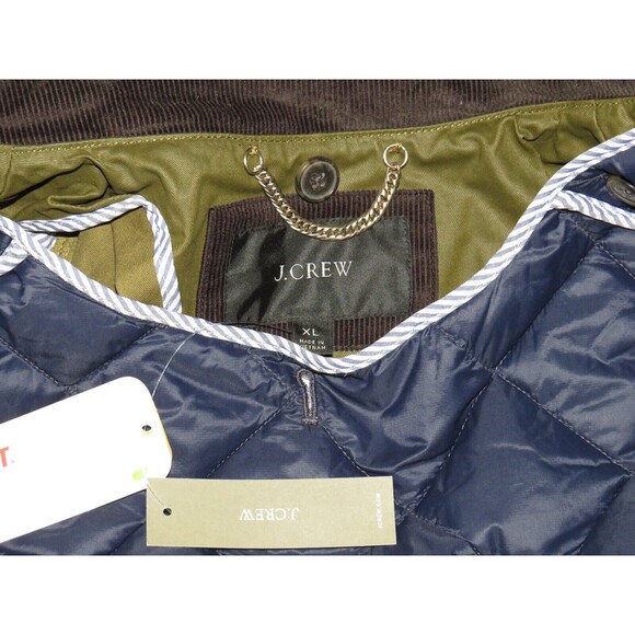 J. Crew Men’s Olive PrimaLoft Luxe Coat With Removable Liner Size XL - Picture 4 of 13